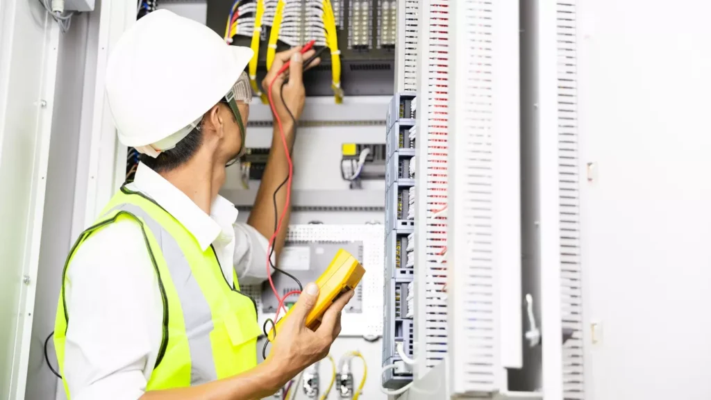 فني كهربائي يقدم خدمات كهربائية احترافية للمنازل في الرياض